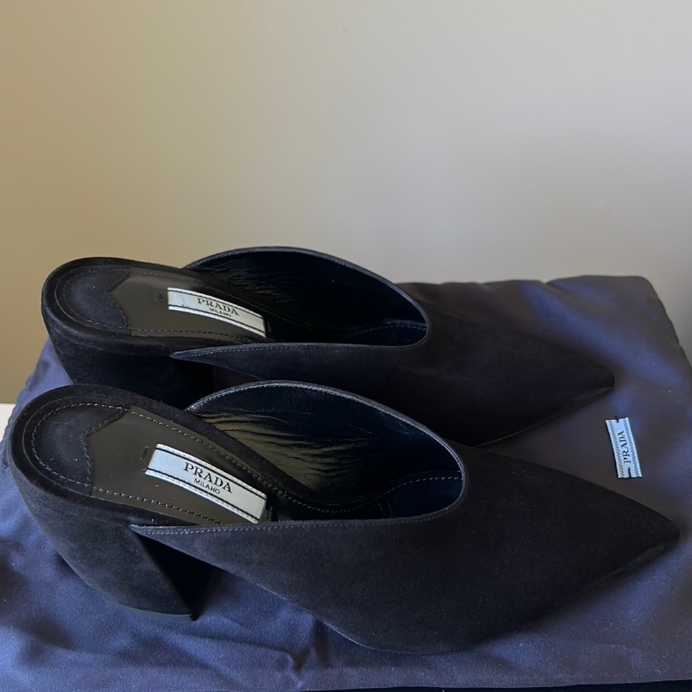 Prada Suede Mules